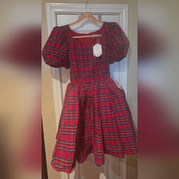 Ivy City Co. NUTCRACKER Plaid Red Women's Dress (10) - Picture 2 of 11